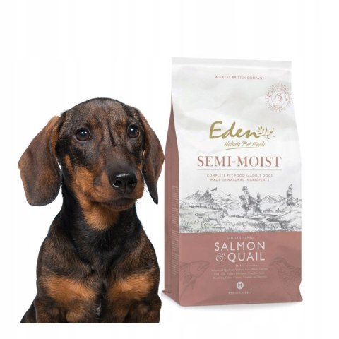 ZESTAW 2 X 2KG Eden SEMI-MOST SALMON&QUAIL półwilgotna karma Łosoś