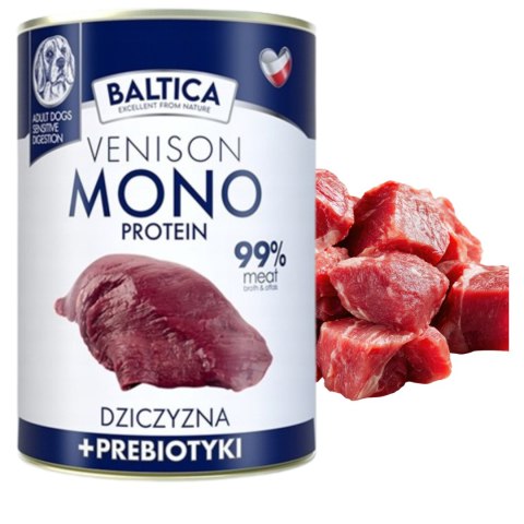 ZESTAW BALTICA NUTRACEUTIC Venison 99% & Prebiotics 4X400 g
