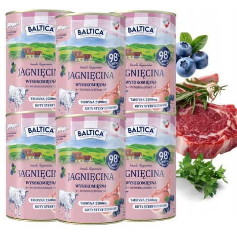 ZESTAW BALTICA SMAKI REGIONÓW Kot dorosły Jagnięcina 6x400g