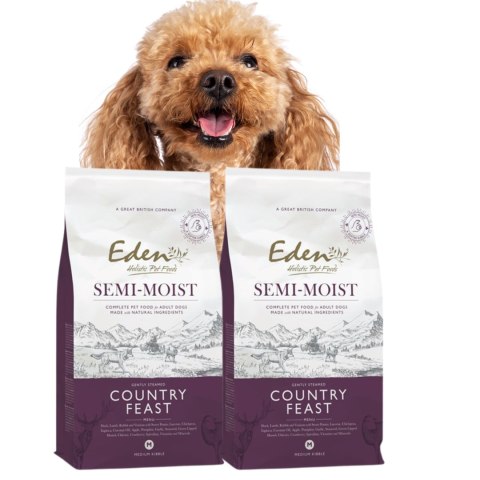 ZESTAW Eden COUNTRY FEAST półwilgotna karma dla psa dziczyzna 2 X 2 kg
