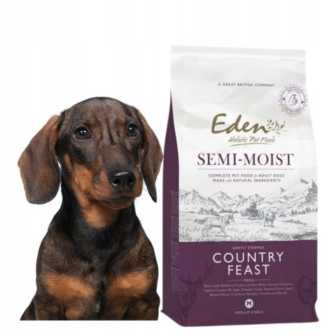 ZESTAW Eden COUNTRY FEAST półwilgotna karma dla psa dziczyzna 2 X 2 kg