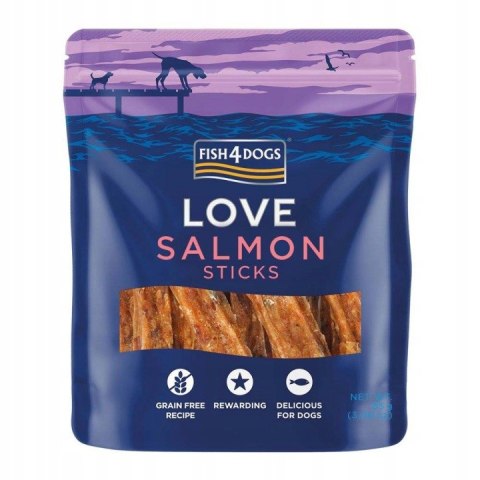 ZESTAW Fish4Dogs Love Salmon Sticks 85g rybne przysmaki dla alergika