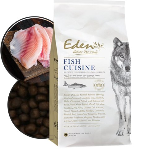 ZESTAW Karma Eden Fish Cuisine - Rasy Małe dla psów małych ras 2X6kg