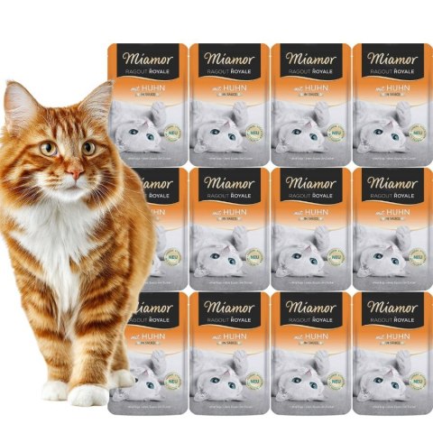 ZESTAW MIAMOR RAGOUT ROYALE - Kurczak w sosie 12x100g mokra karma dla kota
