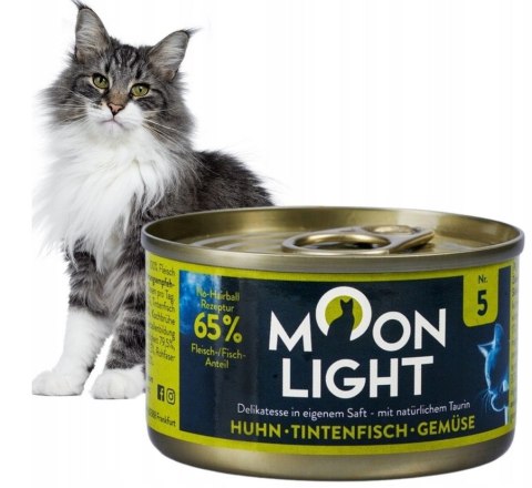 ZESTAW MOONLIGHT Nr5 DLA KOTA KURCZAK KAŁAMARNICE MARCHEW DYNIA 10X80g