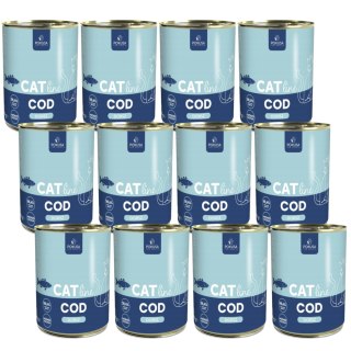 ZESTAW POKUSA CatLine - dorsz - karma mokra dla kotów dorosłych 12X400 g