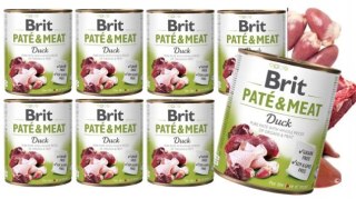 Zestaw - BRIT PATE&MEAT DUCK 8x800g ulubiony smak mokra karma
