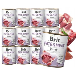 Zestaw BRIT PATE&MEAT LAMB 24x800g mokra karma dla psa dorosłego duże rasy