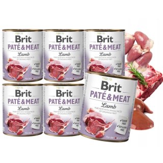 Zestaw BRIT PATE&MEAT LAMB 6x800g mokra karma dla psa dorosłego duże rasy
