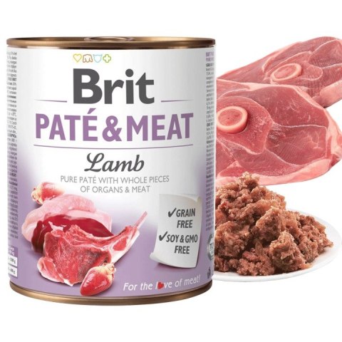 Zestaw BRIT PATE&MEAT LAMB 6x800g mokra karma dla psa dorosłego duże rasy