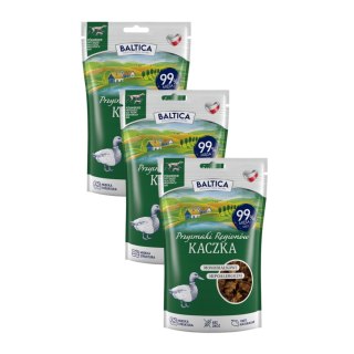 Zestaw Baltica monoproteinowa kaczka 3x80g półmiękkie smaczki