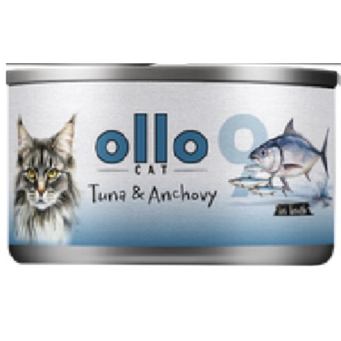 Zestaw Ollo Cat nr 9 Tuna & Anchovy in broth 4 x 70g