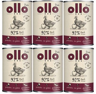 Zestaw Ollo Pure Kaczka z Jabłkiem 6 x 400g