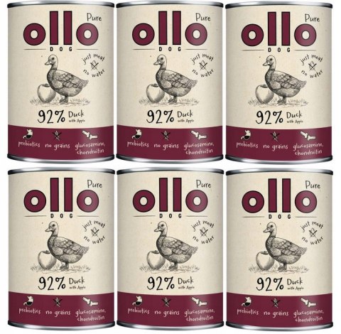 Zestaw Ollo Pure Kaczka z Jabłkiem 6 x 400g