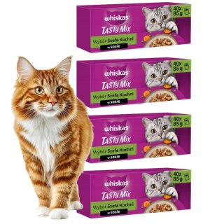 Zestaw WHISKAS 160X85 Saszetki dla kota dorosłego w sosie Wybór Szefa