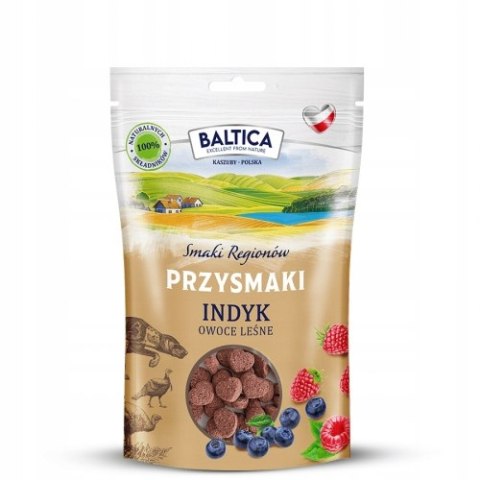 BALTICA przysmaki dla psa INDYK OWOCE LEŚNE 150g