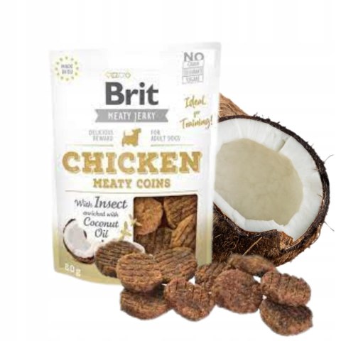 Brit Jerky CHICKEN WITH INSECT MEATY COINS 80g