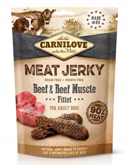 CARNILOVE JERKY BEEF&BEEF MUSCLE 100g dla PSA