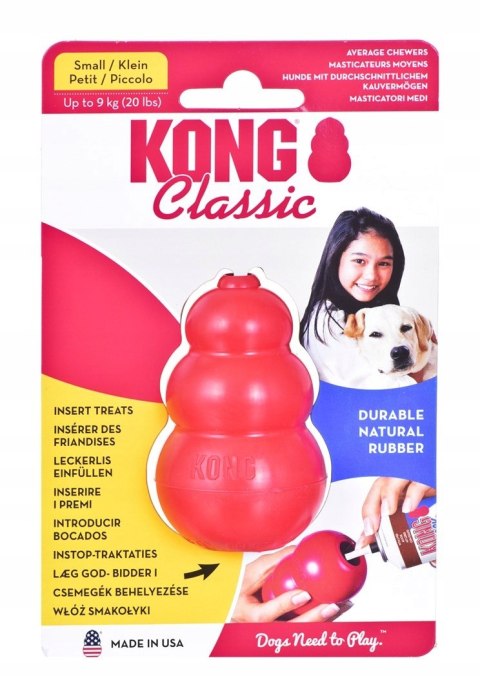 KONG CLASSIC SMALL S DLA MAŁYCH I ŚREDNICH RAS ZA