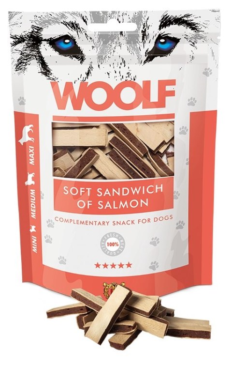 WOOLF SOFT SANDICH OF SALMON 100G SMACZKI