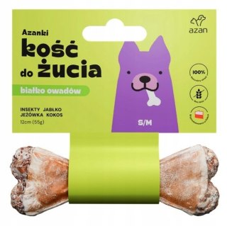 AZANKI KOŚĆ Z INSEKTAMI I KOKOSEM, JEŻÓWKĄ I JABŁKIEM S/M 12CM S/M 12cm