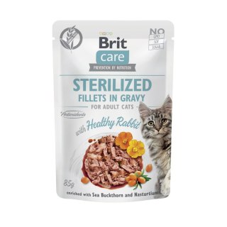 BRIT CARE CAT FG STERILIZED RABBIT POUCH 85g