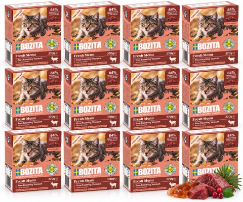 Bozita Feline Sterilised Venison 12X370G dziczyzna w galaretce kartonik