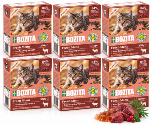 Bozita Feline Sterilised Venison 6X370G dziczyzna w galaretce kartonik