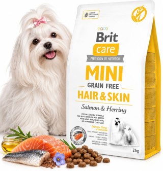 Brit Care Mini Hair Skin 2 kg łosoś karma sucha dla małych psów