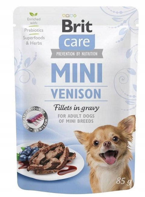 Brit Care Mini Venison 24x85 g Karma Mokra dla Psa Ras Małych z Fileciki