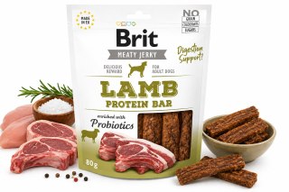 Brit Jerky Lamb 80 g przysmaki treningowe z jagnięciną