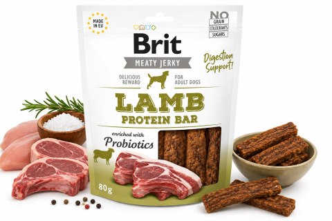 Brit Jerky Lamb 80 g przysmaki treningowe z jagnięciną