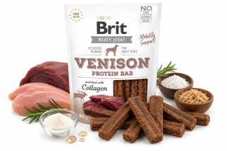 Brit Jerky Venison Dziczyzna 80g przysmaki dla psa