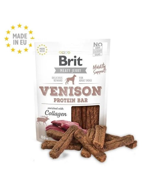 Brit Jerky Venison Dziczyzna 80g przysmaki dla psa