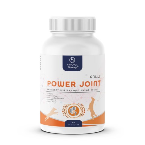 HippoVet Pharmacy Power Joint ADULT 50 kapsułek - wsparcie stawów psa