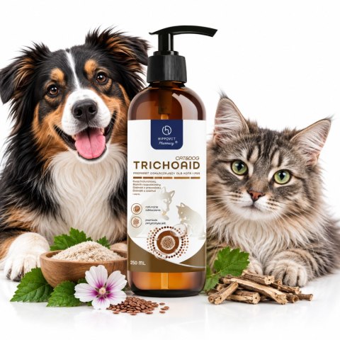 HippoVet Pharmacy TRICHOAID Cat&Dog 250 ml - emulsja na odkłaczanie psa i kota