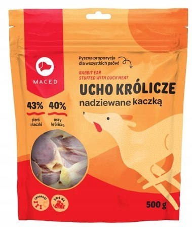 MACED UCHO KRÓLICZE NADZIEWANE KACZKA 500G