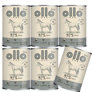 OLLO PURRE KOŃ 6X400G ZESTAW KARMA MOKRA HYPOALERGICZNA MONOBIAŁKOWA