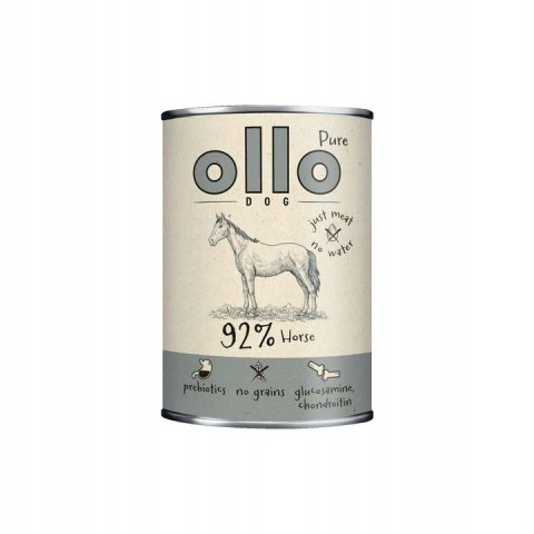 OLLO PURRE KOŃ 6X400G ZESTAW KARMA MOKRA HYPOALERGICZNA MONOBIAŁKOWA