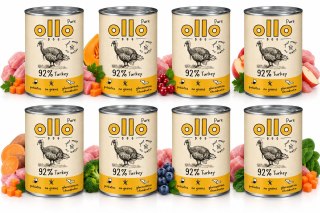 OLLO pure Turkey Indyk 8x400 monobiałkowa karma dla alergika hypoalergiczna