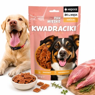 Pan Mięsko Przysmak dla psa Kwadraciki Królik (dorosły) 100g