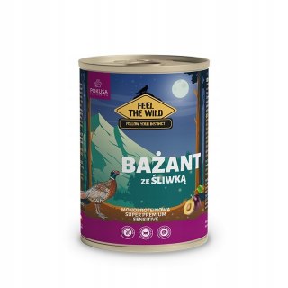 Pokusa Karma mokra FEEL THE WILD Bażant ze śliwką/Pheasant & plums 400g