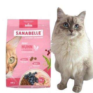 SANABELLE ADULT HUHN KOMPLETNA SUCHA KARMA DLA KOTA KOTÓW KURCZAK 400g