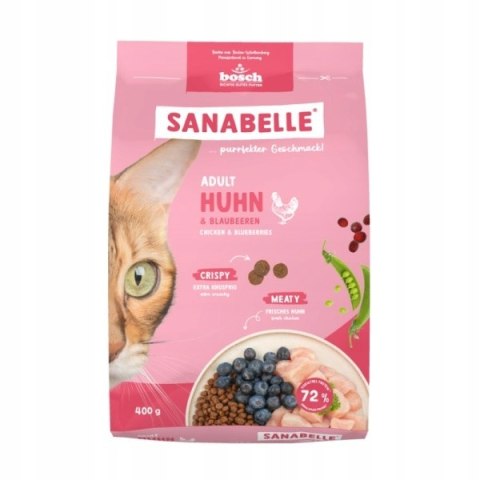 SANABELLE ADULT HUHN KOMPLETNA SUCHA KARMA DLA KOTA KOTÓW KURCZAK 400g