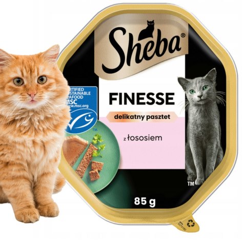Sheba FINESE 85g łosoś pasztet (4) pyszna karma dla kota wybrednego
