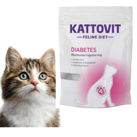 Uszkodzone KATTOVIT Feline Diet Diabetes dla kota 1,25kg