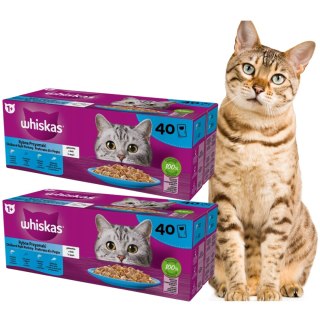 WHISKAS 85gx40 sasz Rybka w galaretce 40x85