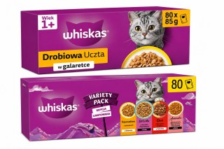 WHISKAS MEGA ZESTAW 160 SASZETEK × 85 G - 2 DUŻE BOXY