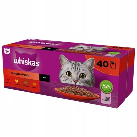Whiskas Mix Smaków 3 boxy 40x85g Klasyczne Posiłki Rybne przysmaki