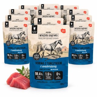 Wiejska Zagroda Fileciki Konina z tuńczykiem i walerianą 12 x 100g 1,2kg
